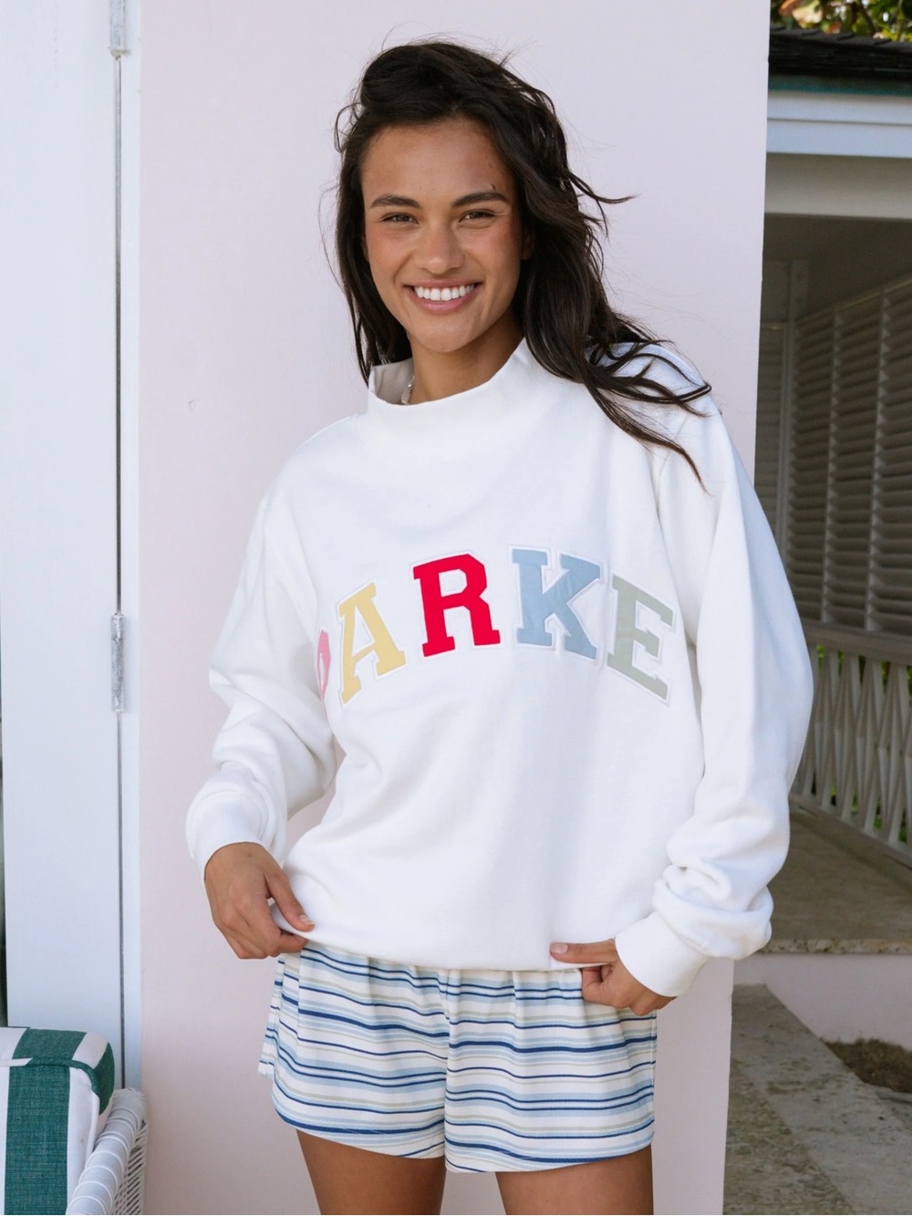 Parke Varsity Mockneck - Paradise - Summerland Collection - NWT